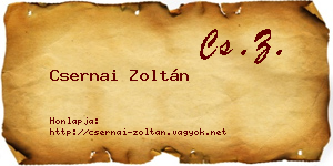 Csernai Zoltán névjegykártya