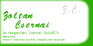 zoltan csernai business card